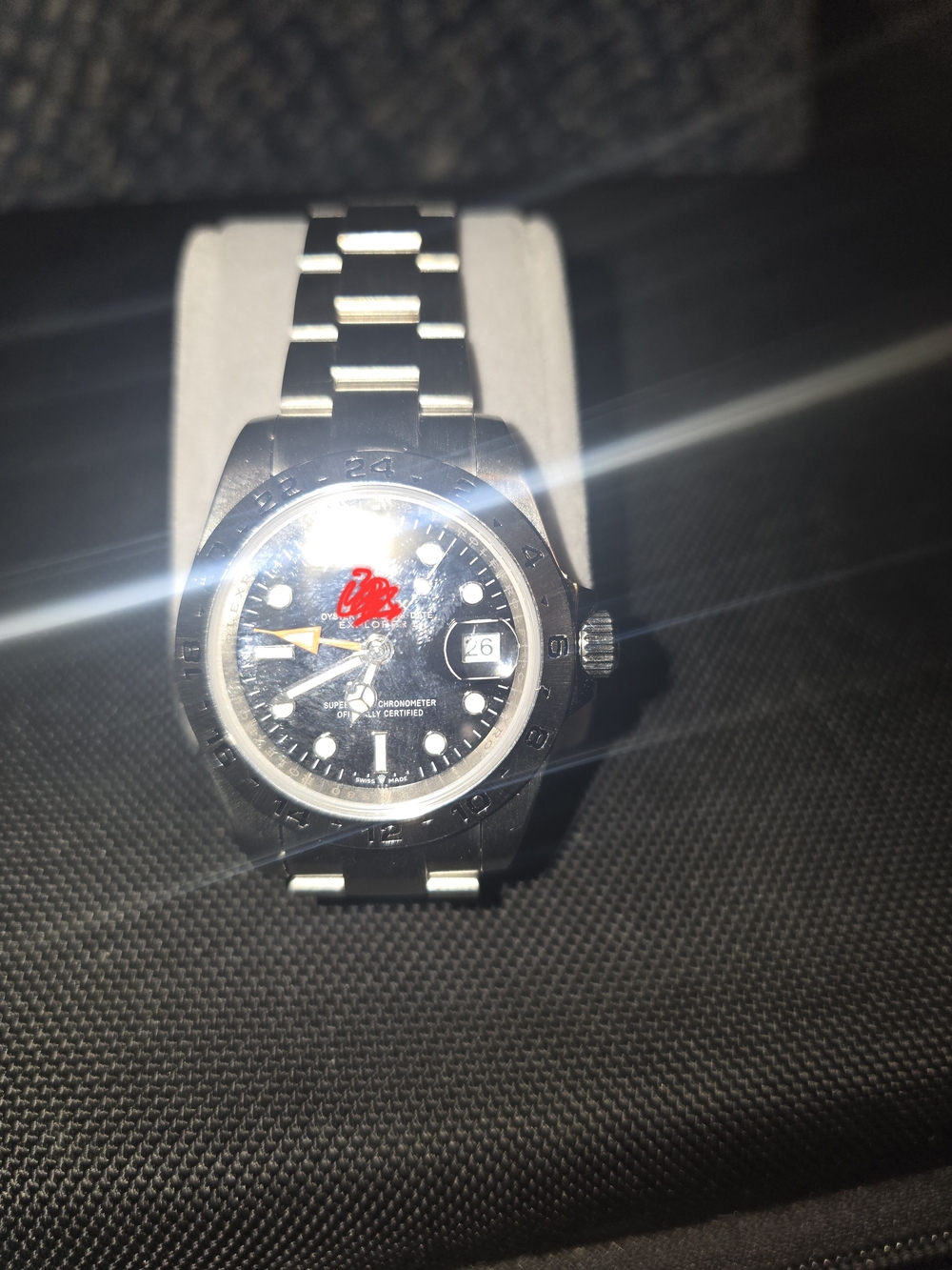 Stainless Steel Men’s Wristwatch - Black Dial